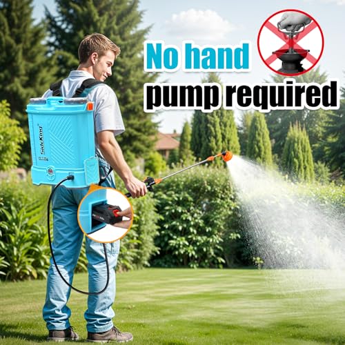 3.2 Gallon Battery-Powered Backpack Sprayer, Adjustable 0-80 PSI, 18V Compatible, 2.0Ah Battery Included