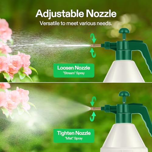 VIVOSUN 1.5L Green Handheld Garden Pump Sprayer for Plants & Cleaning
